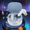 thumbnail image 1 of Outoloxit Ear Buds, Language Translator Simultaneous Interpretation Earphone Supports Over 32 Different Languages Headphones Translator Earbuds, Blue, 1 of 7
