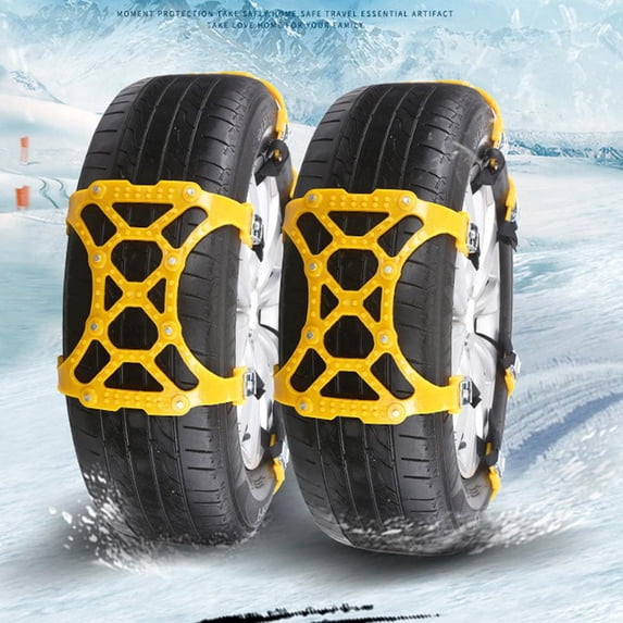 Outoloxit Easy Installation Snow Chains Universal for Cars Trucks and Trailers Anti-Skid Tire Chains for Winter Driving Fits 13-19 Inch Wheels