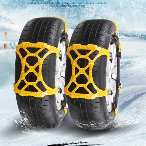 Outoloxit Easy Installation Snow Chains Universal for Cars Trucks and Trailers Anti-Skid Tire Chains for Winter Driving Fits 13-19 Inch Wheels