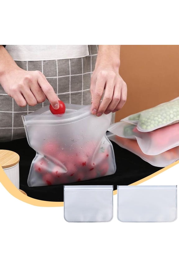 Eva Reusable Self-Sealing Food Storage Bags for Refrigerator, 11X8 Inches, Freshness Lock for Fruits and Vegetables