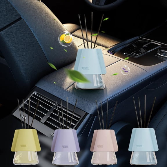 Outoloxit Flame-Free Rattan Essential Oil Diffuser for Car, Home, Office & Bathroom, 4.4oz Natural Air Freshener and Odor Eliminator