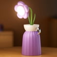 thumbnail image 1 of Outoloxit Flower Desk Lamp with Flexible Gooseneck Wireless Rechargeable LED with USB Charging 3 Color Modes and Stepless Dimming for Office Home Decor Gift, 1 of 8