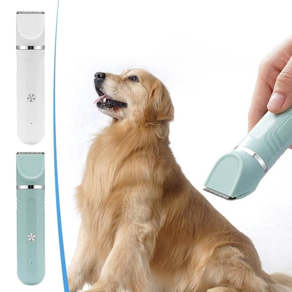 Outoloxit Four-In-One Pet Shaver for Cats, Rechargeable Clipper with 4 Interchangeable Blades for Safe Hair Removal, Foot Grooming, and Nail Polishing, Ceramic Cutter Head