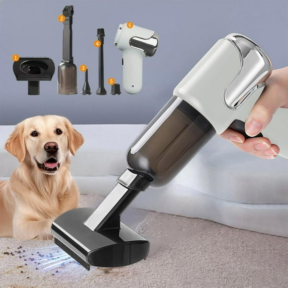 Outoloxit Handheld Vacuum Cleaner for Pet Hair and Car, Portable Cordless USB Rechargeable with 15000Pa Powerful Suction, Washable Filter and 5 Accessories for Home and Auto Cleaning