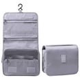 thumbnail image 1 of Summer Savings! Outoloxit Hanging Toiletry Bag - Large Cosmetic Makeup Travel Organizer for Men & Women with Sturdy Hook, Gray, 1 of 6