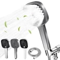 thumbnail image 1 of Outoloxit High Pressure Handheld Showerhead with 4-Setting Adjustment, Self-Cleaning Nozzles, Leak-Proof Design, Wide Coverage, Includes 1.5m Hose, 1 of 8