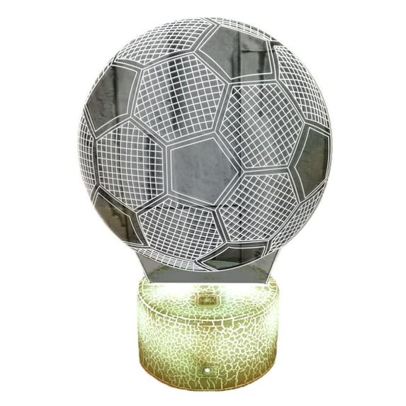 Summer Savings! Outoloxit Kids Night Light Football Optical Lamp with Remote Control 16 Colors Changing Soccer Birthday Xmas Valentine's Day Gift Idea for Sport Fan Boys Girs, White