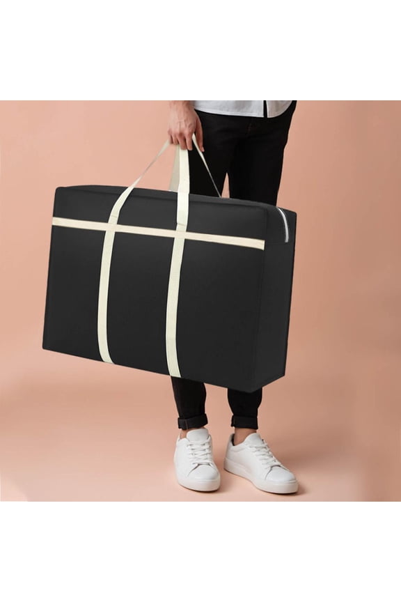 Large Capacity Travel Storage Bag 35X19X11 Inch Non-Woven Duffel Bag for Moving, Travel, Quilt & Clothes Organizer