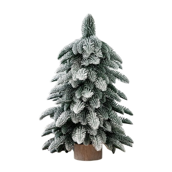 Christmas Savings Clearance! FELTREE Christmas Tree Green 55cm Simulated Nobel Pines Pe Leaf Mini Flocked Christmas Tree Decoration Luxury Snow Tree