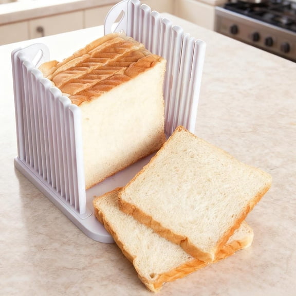 Outoloxit Multifunctional Bread Cutter and Toastie Layer Separator with Skid-Proof Base, Easy Assembly for Baking and Kitchen Slicing