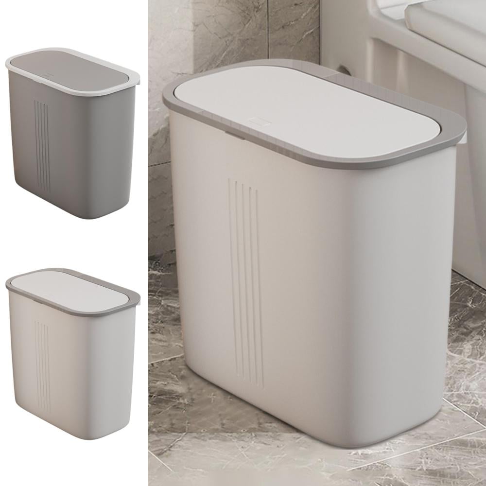 Narrow Bathroom Trash Can