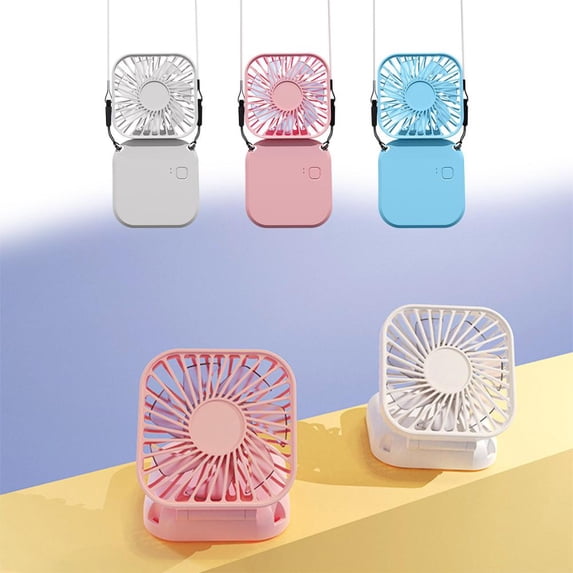 Outoloxit Neck Fan Folding Handheld USB Rechargeable Portable Mini Fan for Desktop Office Outdoor Use