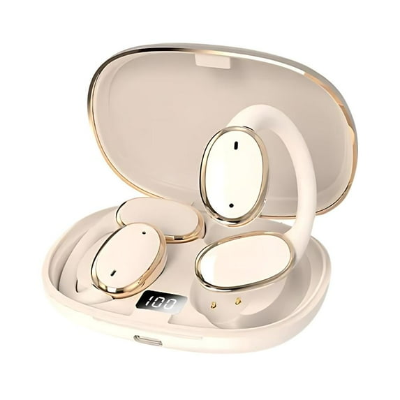 Outoloxit Noise Cancelling Wireless Bluetooth Earbuds with Ear Hook for Sports, 12H Battery, Comfort Fit