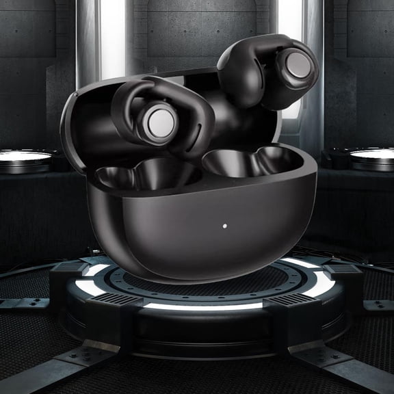 Outoloxit Open Ear Clip Bluetooth 5.3 Headphones, Semi-In-Ear Wireless Earbuds with 48H Battery Life, Waterproof, ENC Noise Cancellation, Secure Fit for Sports, Office and Travel