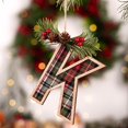 thumbnail image 1 of Outoloxit Personalized Christmas Ornaments DIY Letter Pendants - Durable Wooden/Felt Alphabet Decor for Xmas Tree Home Decor, Stocking, Mantel, Gift Tag Holiday Hanging Decorations, 1 of 8