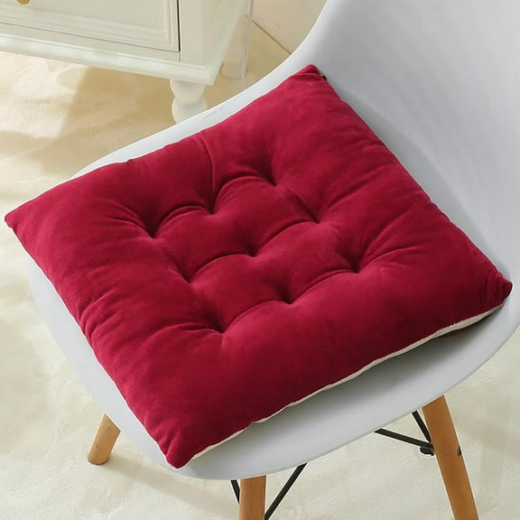 Outoloxit Plush Seat Cushion 20x20 Inch with Non-Slip Strap, Thick Padding for Office Chair, Student Desk, Teacher Stool