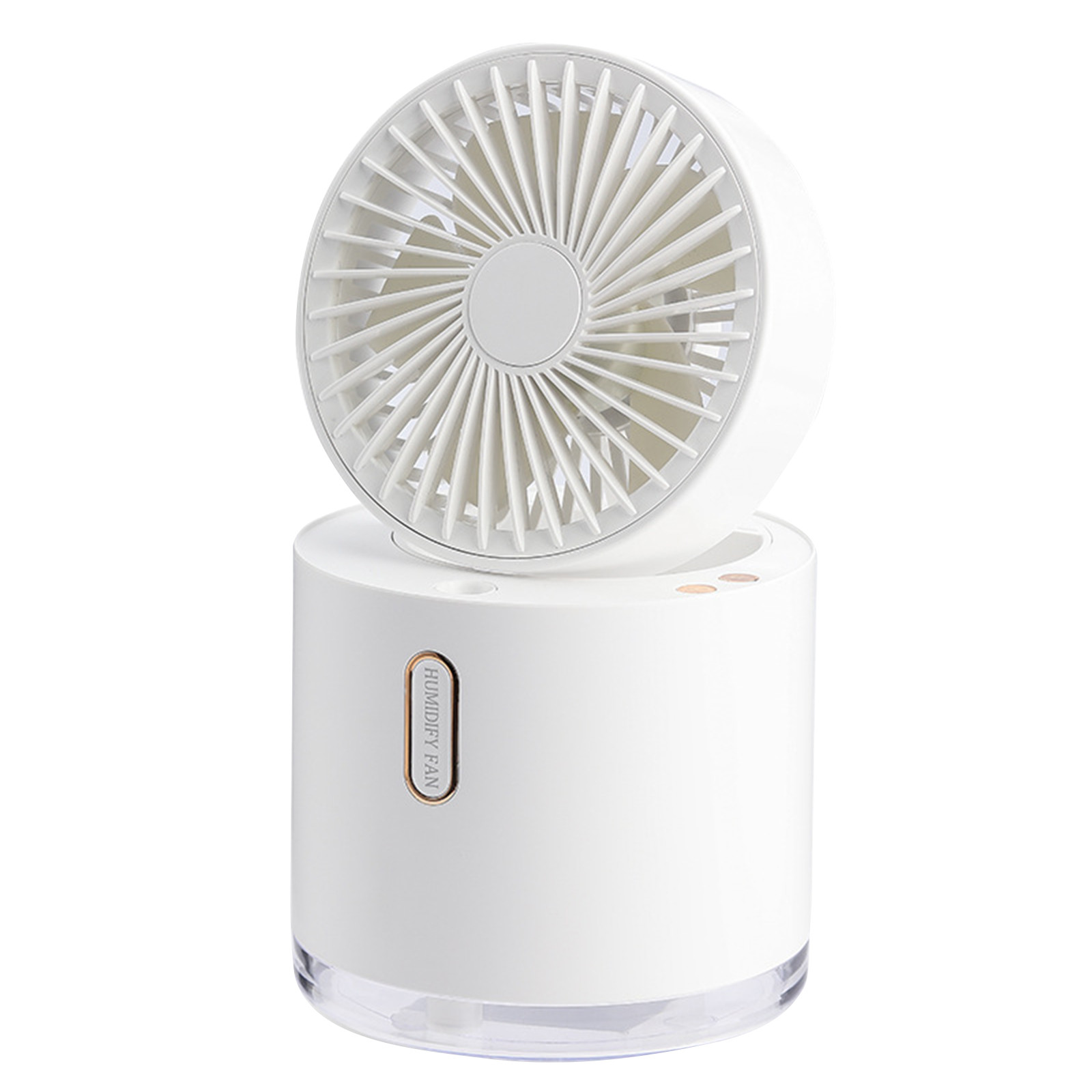 Outoloxit Portable Conditioner Fan, Quiet USB Desk Fan, Evaporative Cooler with 3 Speeds Strong Wind with LED, White