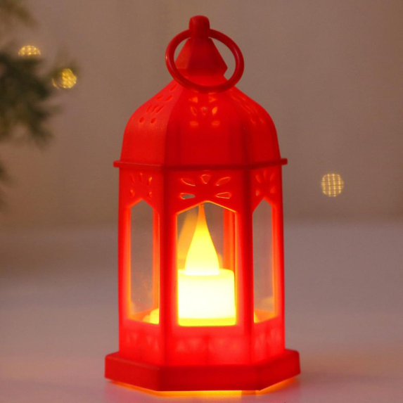 Outoloxit Portable Hexagonal Wind Lamp - Battery Operated Electronic Candle for Festival and Home Decor with Easy Flip Switch
