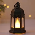 thumbnail image 1 of Outoloxit Portable Hexagonal Wind Lamp - Battery Operated Electronic Candle for Festival and Home Decor with Easy Flip Switch, 1 of 8