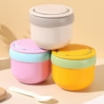 thumbnail image 1 of Outoloxit Portable Soup Cereal Cup with Lid and Spoon, Leak-Proof 11oz Mini Food Container for Office Breakfast, Oatmeal & Takeaway Meals, 1 of 7