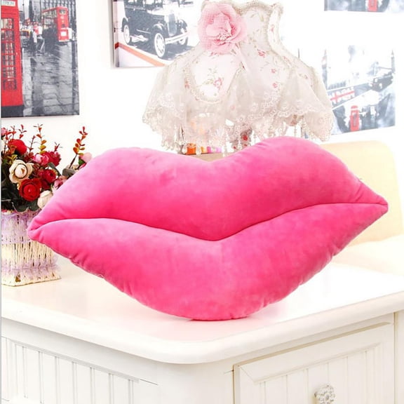 Outoloxit Red Lips Shaped Pillow 24 Inch - Big Lips Hug Pillow for Valentine's Day Gift, Soft Plush Comfortable Cuddle Toy for Girlfriend