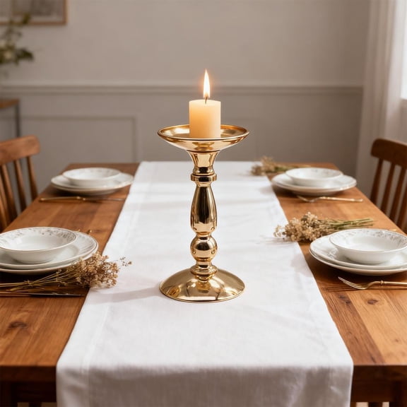 Outoloxit Roman Column Candle Holders Vintage Iron Gold for Dining Table Wedding Christmas Decor, Elegant Candle Pedestal Home Holiday Centerpiece Decorations