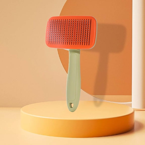 Outoloxit Self-Cleaning Pet Grooming Brush for Dogs and Cats - Exfoliating Deshedding Tool with Ergonomic Handle, Portable for Easy Hair Removal and Massage