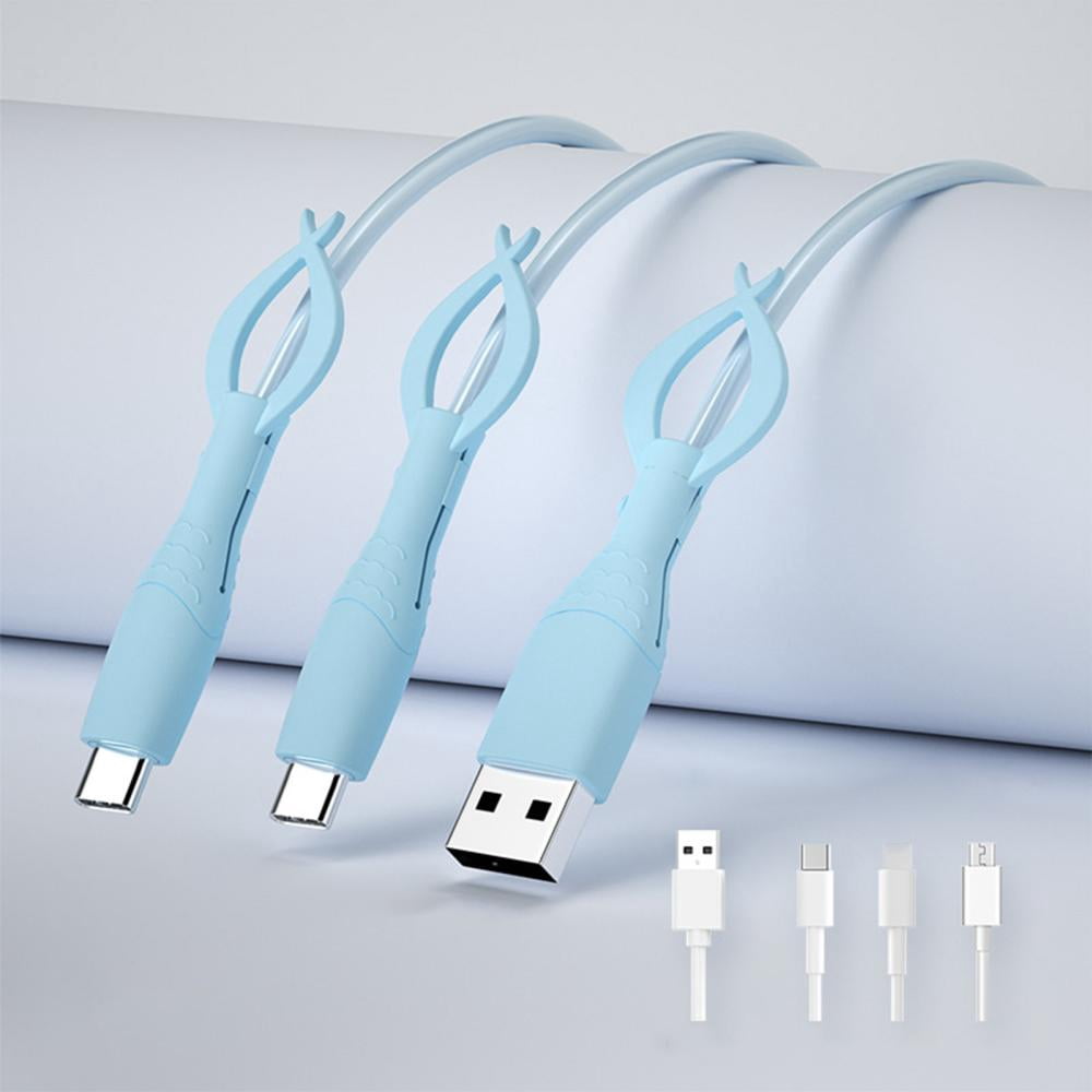 Outoloxit Silicone Data Cable Protector 3-Pack Anti-Bend Break Cover ...