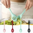 thumbnail image 1 of Outoloxit Silicone Strainer Spoon Long Handle Slotted Ladle for Cooking, Ramen Noodle Soup, Salad Rice with Non-Slip Grip and Dishwasher Safe Kitchen Utensil, 1 of 7