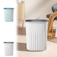 thumbnail image 1 of Outoloxit Slim Space-Saving Lidless Trash Can with Press Ring for Easy Use in Kitchen, Bathroom, Bedroom, and Office, 12x10.4x9.9 Inch Plastic Garbage Bin, 1 of 7