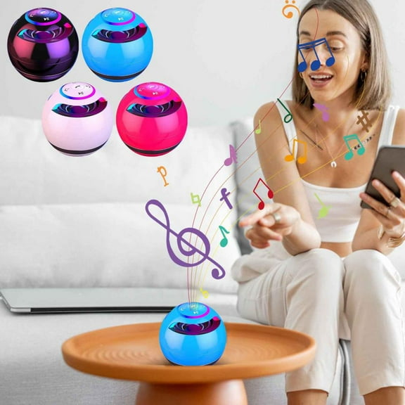 Outoloxit Smart Bluetooth Speaker with 360° Panoramic Sound, High-Fidelity Audio, RGB Party Lights, and 8-Hour Battery for Home & Party Use