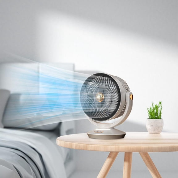 Outoloxit Smart Bluetooth Voice Controlled USB Desktop Fan with Quiet Oscillation, Adjustable Speeds, and App Support for Home Office Use
