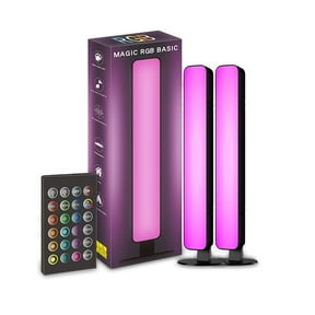 Outoloxit Smart RGB Music Sync Desk Lamp with Voice Control for PC Gaming and Bedroom, USB Powered Mini LED Atmosphere Light