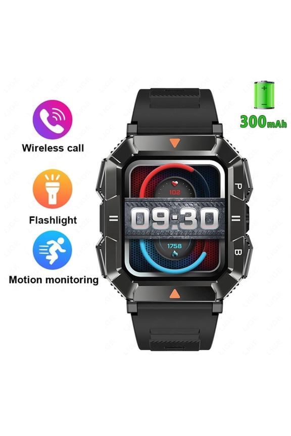 Smartwatch for iOS Android with 1.83-Inch Full Screen, Bluetooth Calling, 107 Sports Modes, 35-Day Battery, Waterproof Fitness Tracker for Men and Women
