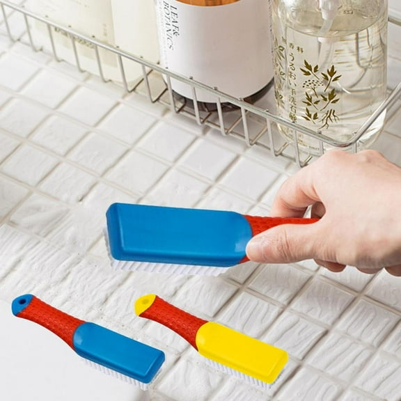 Outoloxit Soft Bristle Shoe Brush - Gentle on Shoes & Clothes, Multi-Purpose Household Cleaning Tool with Long Handle and Hanging Hole