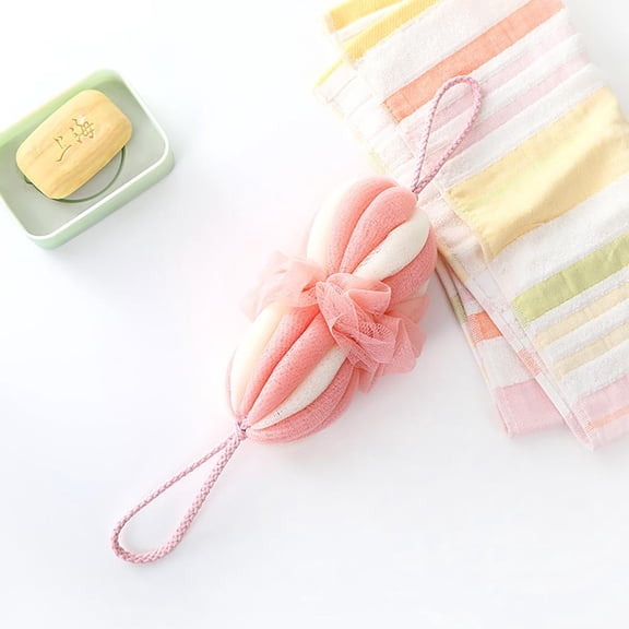 Outoloxit Soft Exfoliating Bath Sponge - Stretchable Nylon Loofah for Body Scrubbing and Foaming in Shower and Bath
