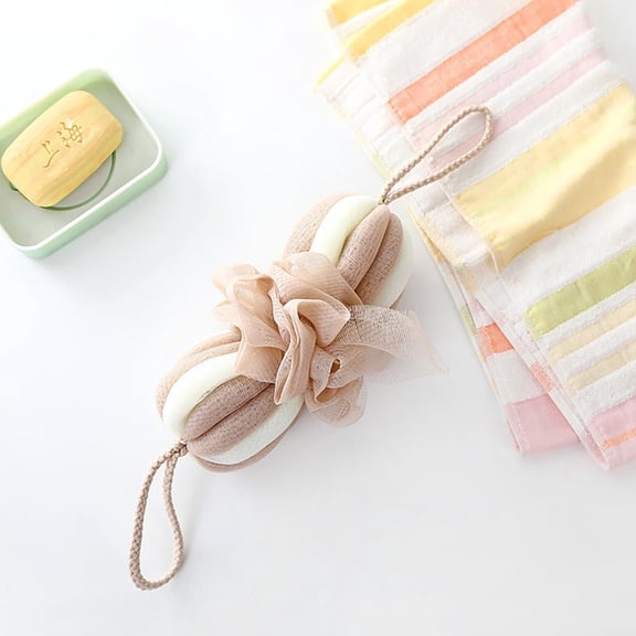 Outoloxit Soft Exfoliating Bath Sponge - Stretchable Nylon Loofah for Body Scrubbing and Foaming in Shower and Bath