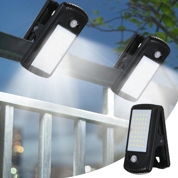 Outoloxit Solar Motion Sensor Outdoor Light with 2 Modes, Wireless Clip Light for Garden Fence Patio Security, IP65 Waterproof