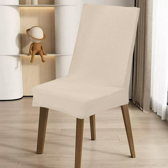 Outoloxit Solid Color Brushed High Elastic Chair Cover - Soft, Waterproof & Dirt-Resistant Slipcover for Dining Chairs, Universal Fit 16-24 Inch, Machine Washable