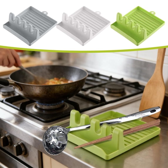 Outoloxit Space Saving Wall Mount Kitchen Utensil Organizer, Plastic Storage Rack for Spoons Forks Spatulas, Easy Assembly