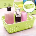 thumbnail image 1 of Outoloxit Stackable Small Plastic Storage Basket with Handle, Ventilated Multifunctional Organizer for Home Desktop Kitchen Bathroom Organization, 1 of 8