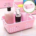 thumbnail image 1 of Outoloxit Stackable Small Plastic Storage Basket with Handle, Ventilated Multifunctional Organizer for Home Desktop Kitchen Bathroom Organization, 1 of 8