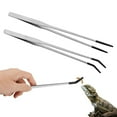 thumbnail image 1 of Outoloxit Stainless Steel Reptile Feeding Tongs with Rubber Tips, Non-Slip Food Gripper for Lizards Snakes Amphibians, Easy to Clean Ergonomic Handle Feeding Tweezers for Reptile Enthusiasts, 1 of 8