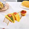 thumbnail image 1 of Outoloxit Stainless Steel Taco Holders Set of 6 with Sauce Cups for Serving & Organizing Tacos Burritos Sandwich Party Dishwasher Safe, 1 of 6