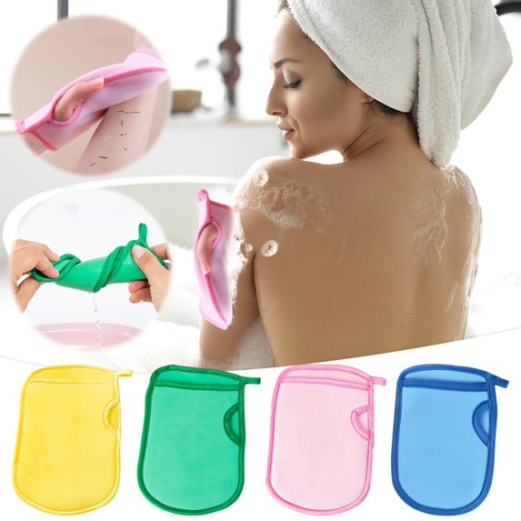 Outoloxit Super Soft Exfoliating Bath Gloves for Adults & Kids - Gentle Scrubbing Mitts with Premium Material for Smooth Skin Care