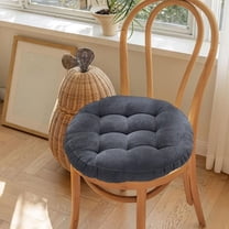 Outoloxit Thickened 16.5 Inch Round Chair Cushion, Soft Corduroy & High-Density Foam Filled Seat Pad for Kitchen Dining Chair, Patio, Floor Seating - Solid Colors (Set of 1)