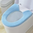 thumbnail image 1 of Outoloxit Universal Fit Stretchable Toilet Seat Cover - Soft Warm Fabric with Snap Closure, Washable Reusable Pad for Round and Elongated Seats, Easy Installation, 6 Colors, 1 of 8