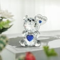 thumbnail image 1 of Outoloxit Valentine's Day Crystal Teddy Bear Ornament - Sparkling Mini Crystal Bear Gift for Her, Romantic Home Decor, Car Dashboard Decor, Cute Holiday Decoration (17 Inch), 1 of 7