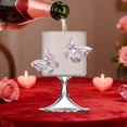 thumbnail image 1 of Outoloxit Valentine's Day Wine Glasses, Butterfly Decorated Stemware, Hand-Blown Romantic Champagne Flutes for Couples, Elegant Goblets for Juice & Cocktails, Set of 1, 5.2 Inch Height, 1 of 7