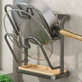 thumbnail image 1 of Outoloxit Wall Mounted Kitchen Organizer Rack for Cutting Boards, Pans & Lids, No Drill Easy Install, Multifunctional Shelf, 1 of 7